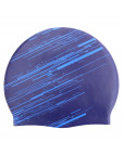 Шапочка для плавания "Elous", силиконовая, Штрихи синяя Синий-фото 3 additional image